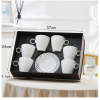 Small 90ML white relief hollow ceramic coffee cup butterfly set 【 37 * 24 * 9.5CM 】,Ceramics【Packaging without Words】_P03045168_2_m