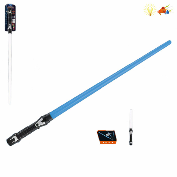 Telescopic space weapon electric lightsaber  Lights Sound IC without language Solid color Plastic【English Packaging】_201272848_hd