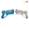 2 transparent guns Electric To do battle Pistol
 Lights Sound Shaking IC without language Solid color Plastic【English Packaging】_200510894