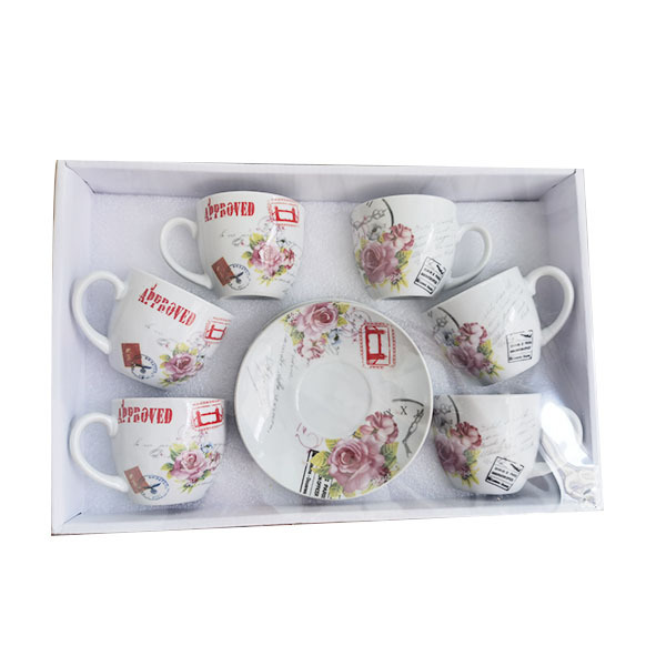 6pcs180ML Ceramic Teacup Set