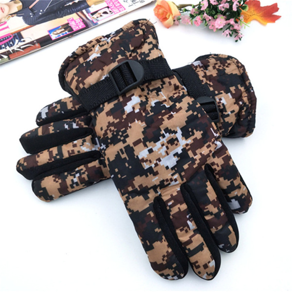 Camouflage Winter Ski Padded Warm Gloves,Men,Uni size,split-finger gloves,100% polyester fiber【Packaging without Words】_201571828_hd