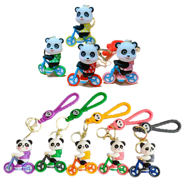 Bicycle Panda Keychain 5 Colors