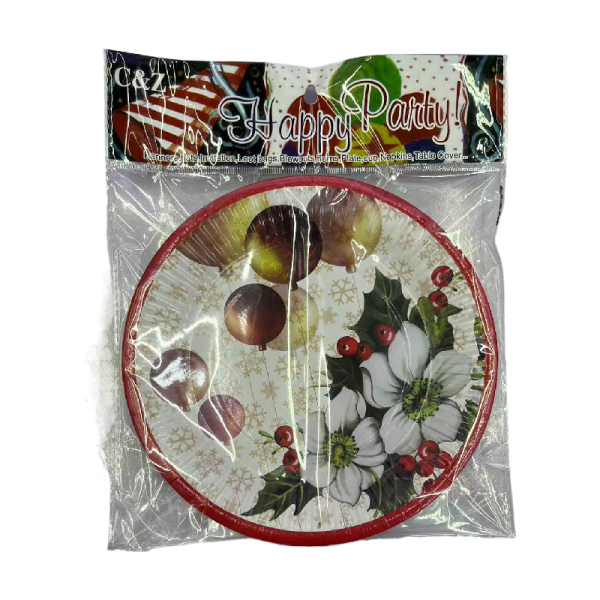 6PCS Christmas 7-inch Paper Plate,paper【Packaging without Words】_201352587_hd