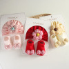 Thin Floral Newborn Flower Hat + Socks Set,Newborns (1 year old or less),Uni size,Set,5% spandex,70% cotton,25% polyester fiber【Packaging without Words】_P02763376_4_m