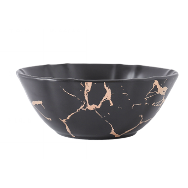 Кружево Marbled Gold Series Black Gold 6-inch Lace Type Bowl,Только один вид,Керамика【Упаковка без надписей】_201401762_hd