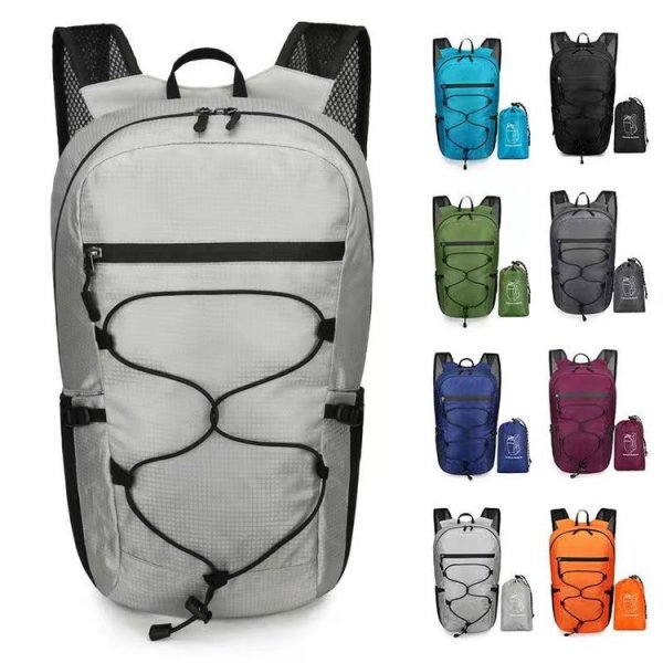 Folding ultra lightweight portable storage travel backpack