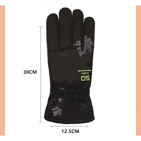 Winter skiing velvet warm gloves