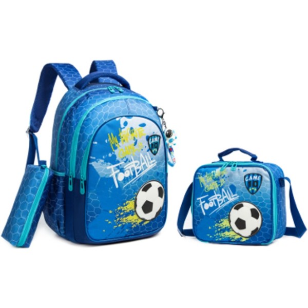 17" Soccer Book Bag 3-Piece Set,Mix color,Mix color,Nylon【Packaging without Words】_201591527_hd