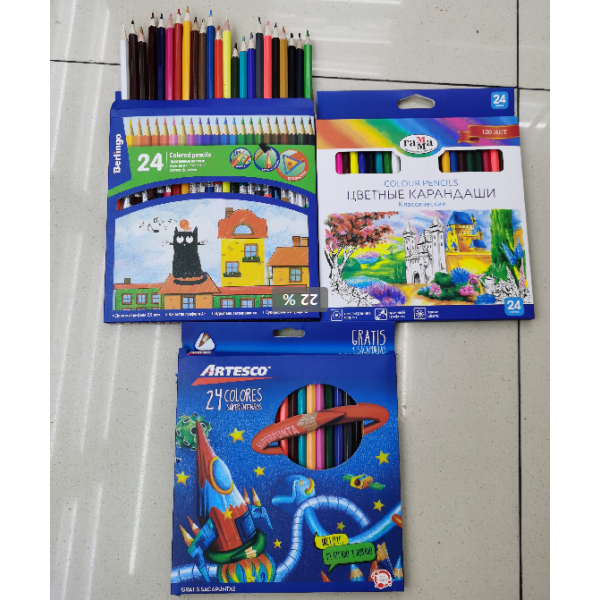 24PCS Цветные карандаши дерево【Упаковка без надписей】_200807387_hd