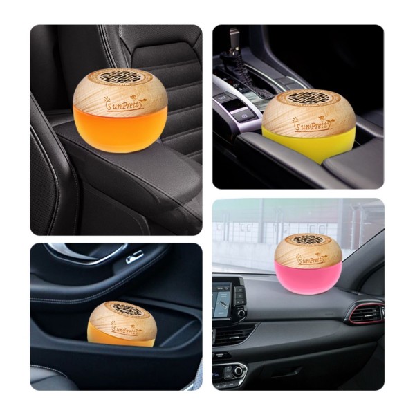 Car mounted solid car aromatherapy single color clear packaging [English packaging]