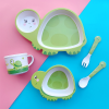 Bamboo fiber children's tableware set [26.3 * 20.3 * 8.3cm],one colour only,Bamboo fiber【English Packaging】_201871140