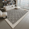 Simple living room anti slip cotton linen floor mat 80 * 120cm,one colour only,Textile【Packaging without Words】_201938082