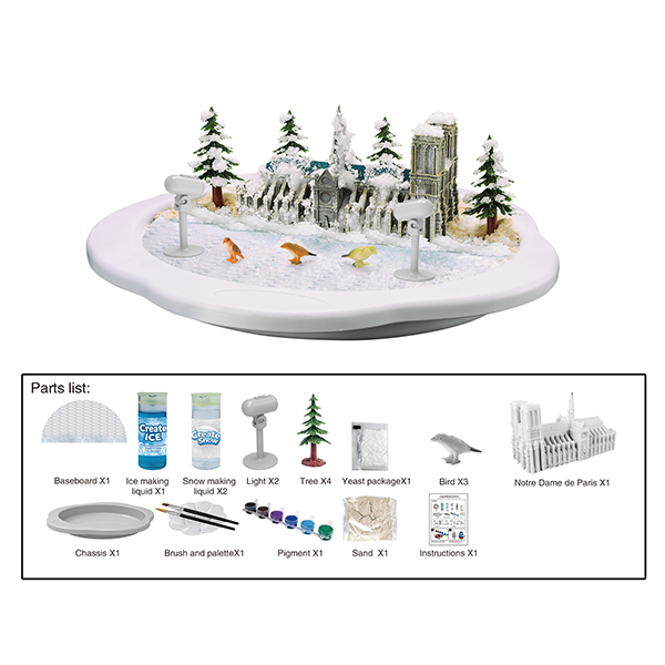 Science experiment scene snowmaking set