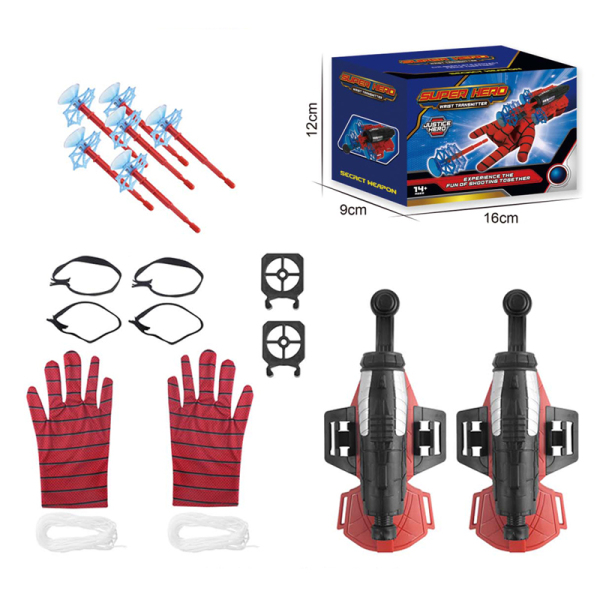 Spider Spit Wrist Launcher 2 Gloves 2 Launchers,Стрелы - мягкие пули с присосками,пластик【Упаковка на английском языке】_201730198_hd