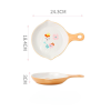 Single handle ceramic baking tray 【 24.3 * 18.4 * 3cm 】,one colour only,Ceramics【Packaging without Words】_P03027704_8_m