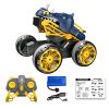 Remote Control Dance To jump2.4G explosive claw rhinoceros stunt car 2-color 6 directions Lights Sound Music IC without language Remote controller excludes batteries,toy includes batteries Plastic【English Packaging】_P02633295_2_m