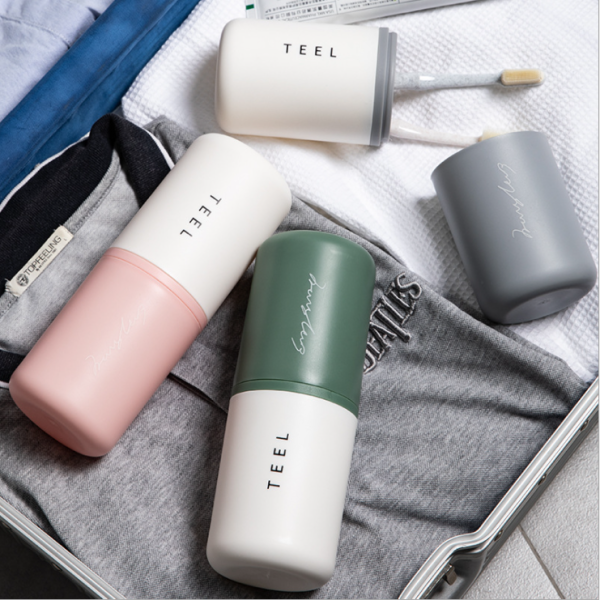 Кружка TEEL Travel Toothbrush Mug одноцветная прозрачная [без текста