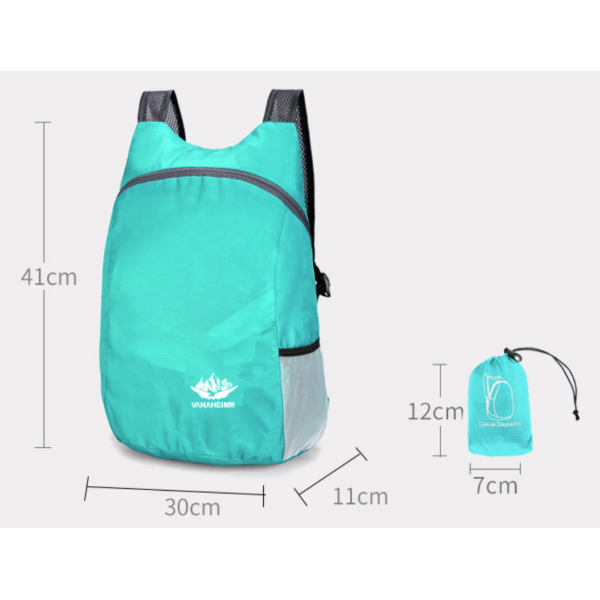 Folding ultra lightweight portable storage travel backpack