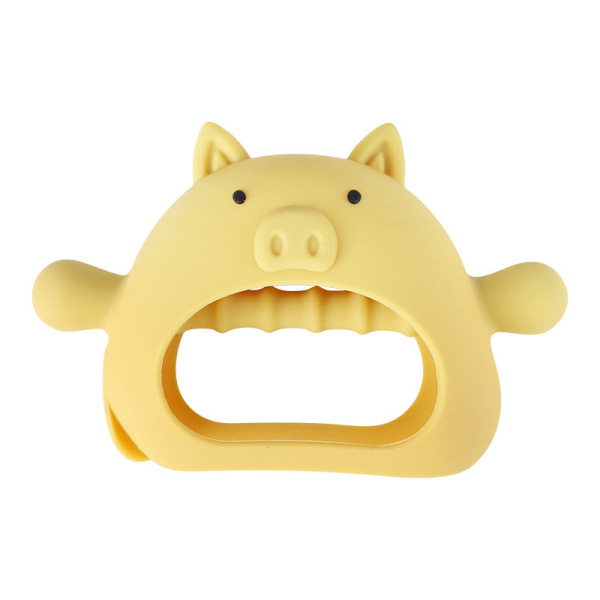 Piggy Hand Grip Teether,one colour only,Silica gel【Packaging without Words】_201692926_hd