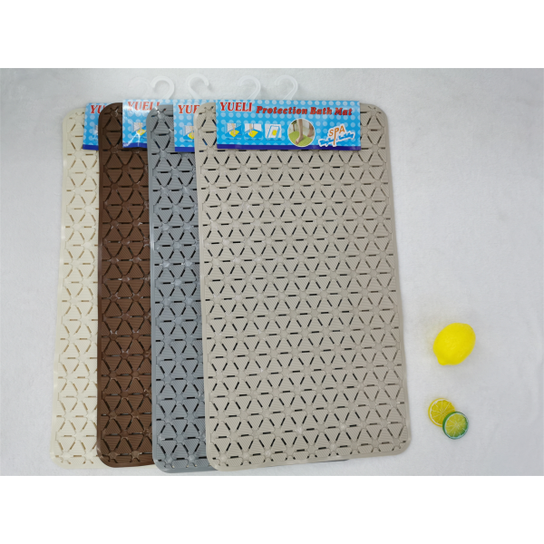 Solid color rectangular bathroom anti slip pad