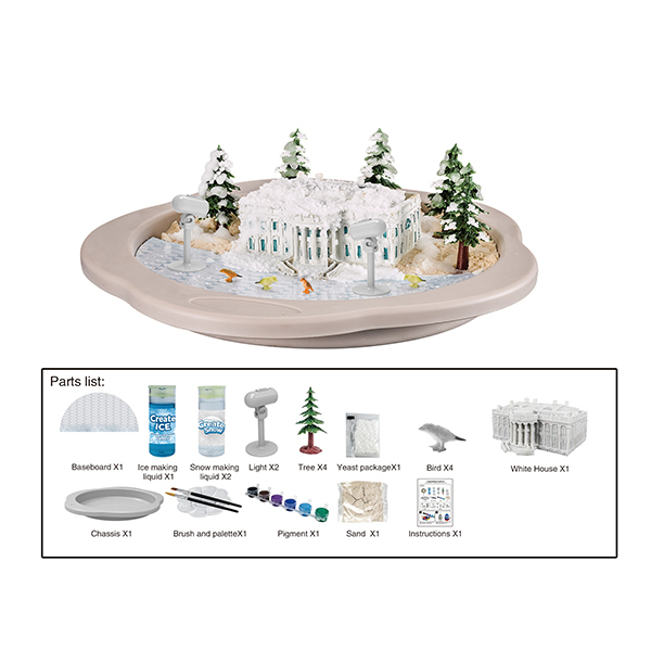 Science experiment scene snowmaking set