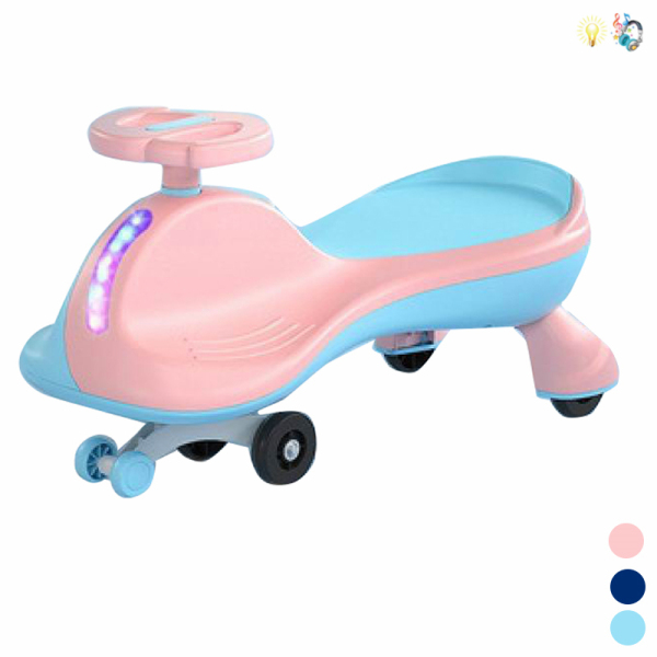 Children's scooter + regular wheels Pink / dark blue / light blue 3 colors,Baby walker,Six-wheel,IC without language,Lights,Music,Plastic【English Packaging】_201641187_hd