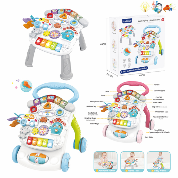 Three in one multifunctional toddler (battery version) 2-color,Lights,Sound,Music,IC without language,Plastic【English Packaging】_201871686_hd