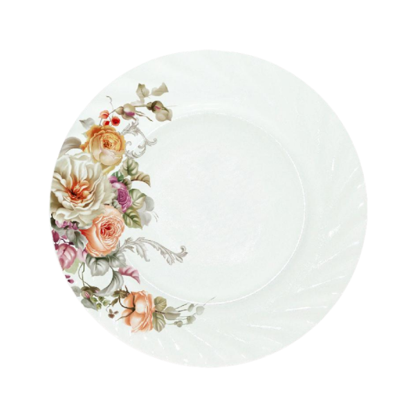 24 white jade glass ceramic circular shallow plates [7 inches],one colour only,Ceramics【Packaging without Words】_201954534_hd