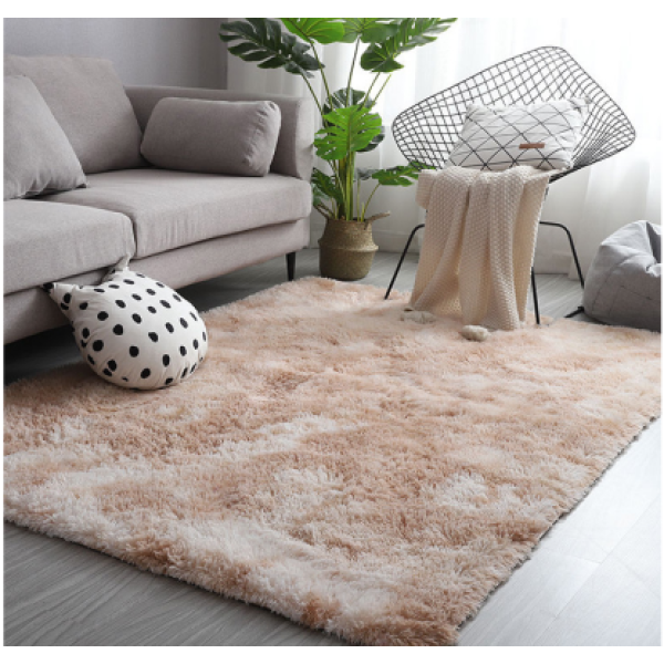 Tie-Dye Silk Wool Rug with Dot Plastic Backing,Mix color,Polyester fiber【Packaging without Words】_201611345_hd