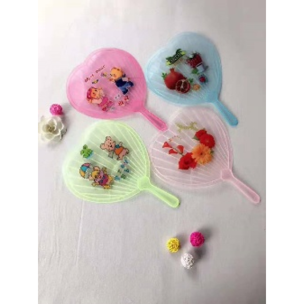 10pc29.5 * 22cm plastic fan Mix color Plastic【Packaging without Words】_201486784_hd