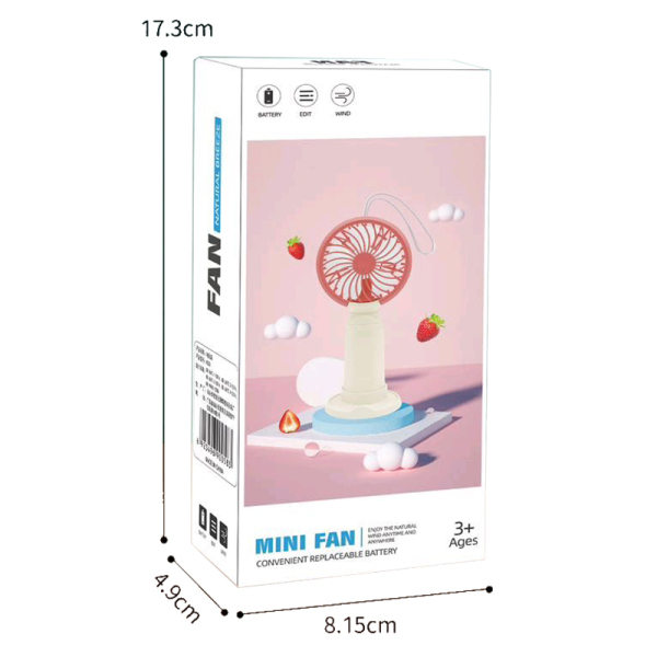 Battery-operated small fan: 2 x 5 batteries