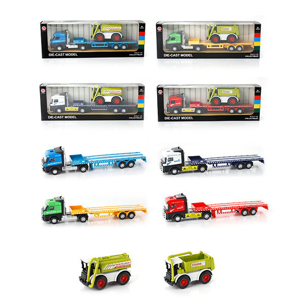 4 1:60 alloy trailer mounted farmer vehicles