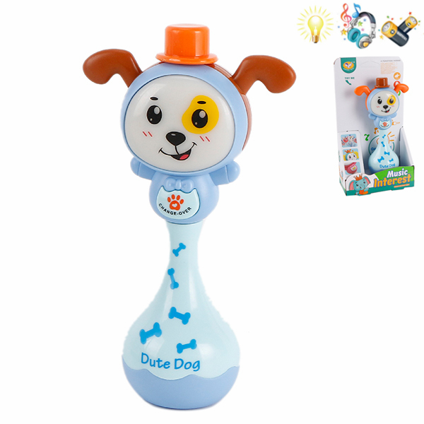 Puppy Rattle,Lights,Music,With battery,Plastic【English Packaging】_201157830_hd