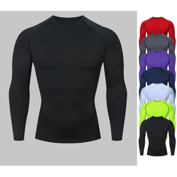 Sports Running Breathable Quick Dry Fitness T-Shirt Long Sleeve S-XXXL Men 100% Polyester [No Text Packing