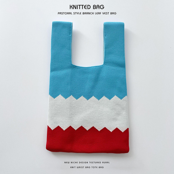 knitted tote bag