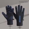 Velvet outdoor sports cycling anti slip waterproof touch screen gloves,Men,Uni size,split-finger gloves,100% polyester fiber【Packaging without Words】_201570439