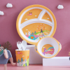 Cartoon children's bamboo fiber tableware set [28.8 * 10.2 * 19.5cm],one colour only,Bamboo fiber【English Packaging】_P03022052_3_m