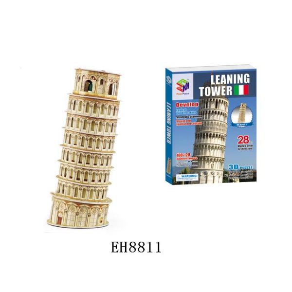 3Д мозайка"Пизанская башня" Здания, сооружения бумага【Упаковка на английском языке】_100491018_hd