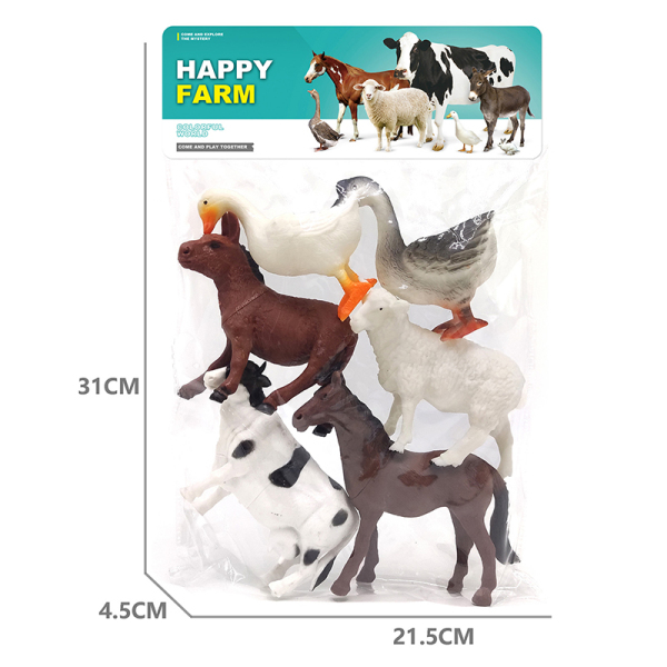 6 (pcs) Farm animals