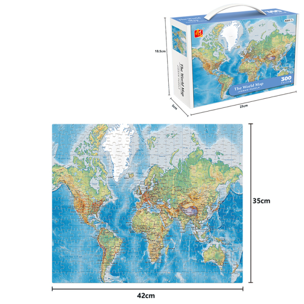 300 (PCS) Картографическая головоломка мира,бумага【Упаковка на английском языке】_201940014_hd