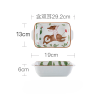 Green field double ear ceramic baking bowl 【 29.2 * 13 * 6CM 】,one colour only,Ceramics【Packaging without Words】_P03027752_3_m