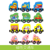 Traffic Magnet Vehicle (small),one colour only,wood【Chinese English  Packaging】_201499243