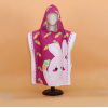 Cartoon Red Striped Dinosaur Children's Bathrobe Soft Quick Drying Cloak Ultra fine Fiber Hooded Bathrobe [60 * 120CM]  one colour only Plush【Packaging without Words】_P02890046_2_m