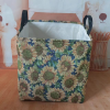 Retro flower fabric dirty clothes basket folding storage basket laundry basket 【 32 * 32 * 32CM 】,one colour only,Textile【Packaging without Words】_201897787