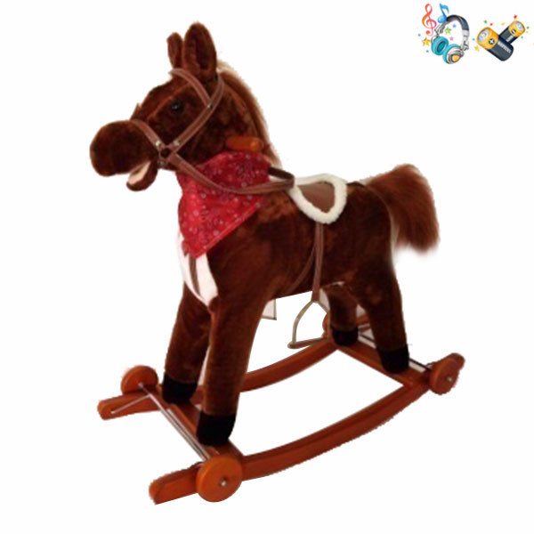 Electric wooden rocking horse