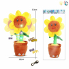 Rechargeable rotary dance repeating dance sunflower with USB (can be recorded)  Lights Music English language IC 【English Packaging】_201238074