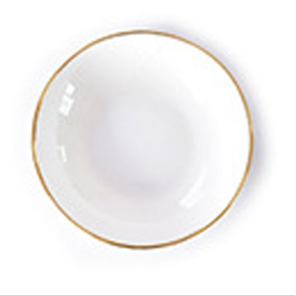 Single color clear packaging of gold coated bone china shallow plate [without text packaging]