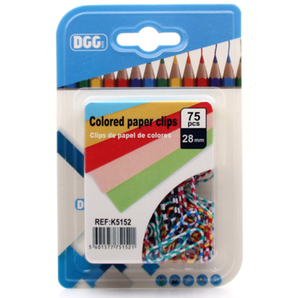 24 cards X 75PCS zebra paperclips 28mm