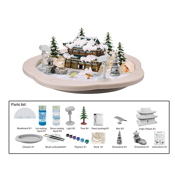 Science experiment scene snowmaking set