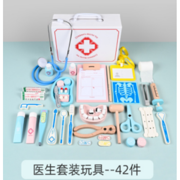 42 Piece Wooden Doctor's Set,one colour only,wood【English Packaging】_201607026_hd